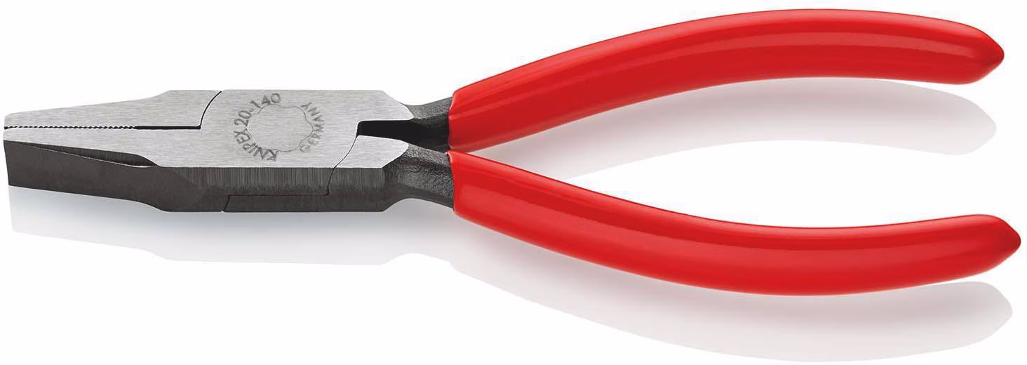 Flachzange Kopf poliert schwarz atramentiert Kunststoffüberzug KNIPEX