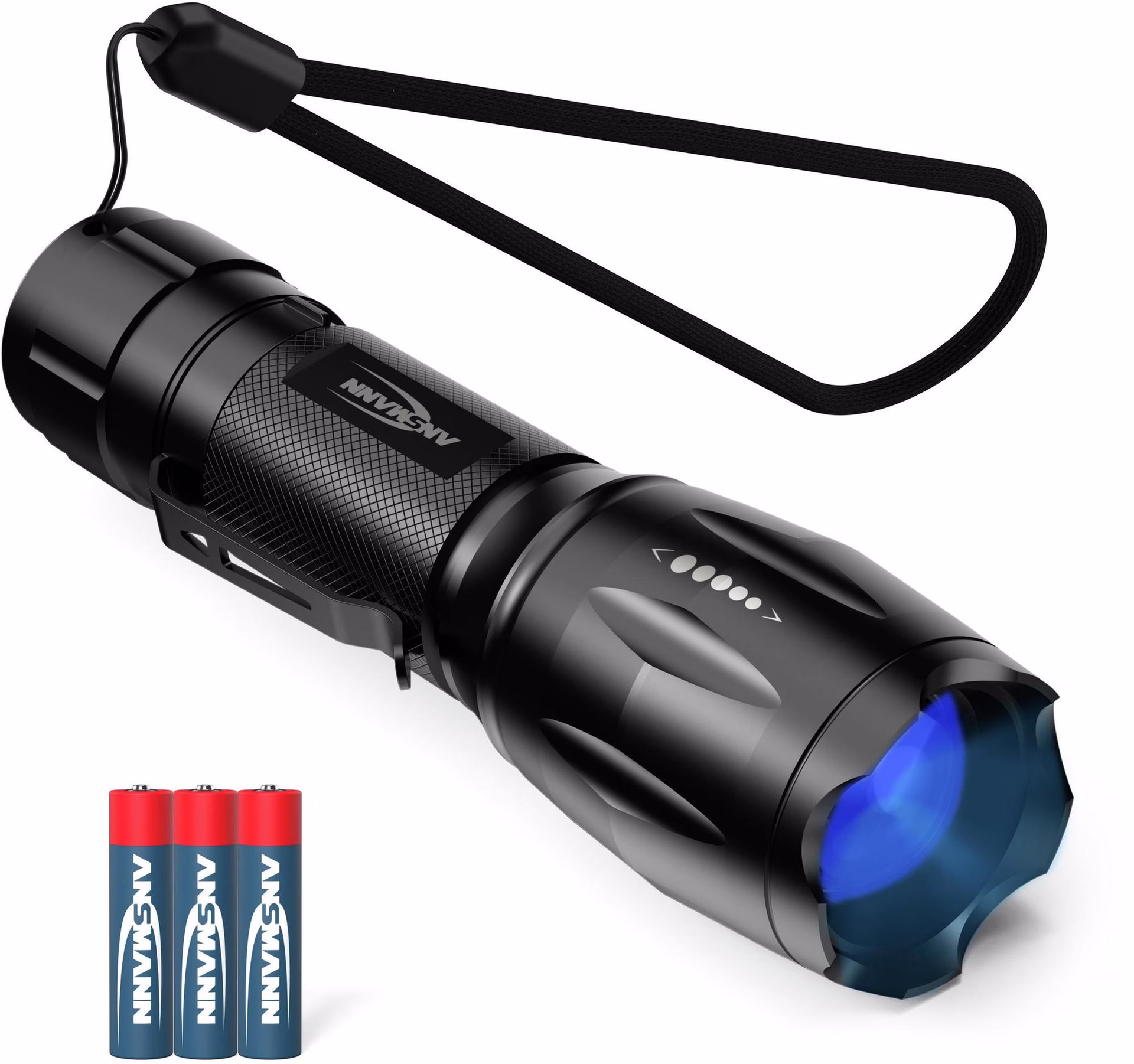 LED-Taschenlampe hoch:90 lm,niedrig:24 lm 3xAAA Micro ca.22-50m schwarz