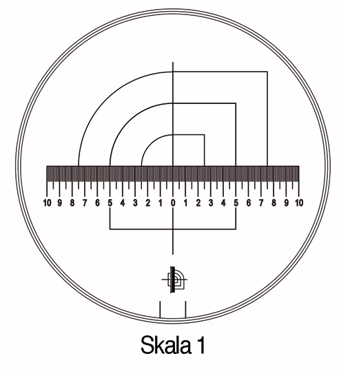 Messskala Tech-Line Skala-D.25/2,5mm Duo-Skala