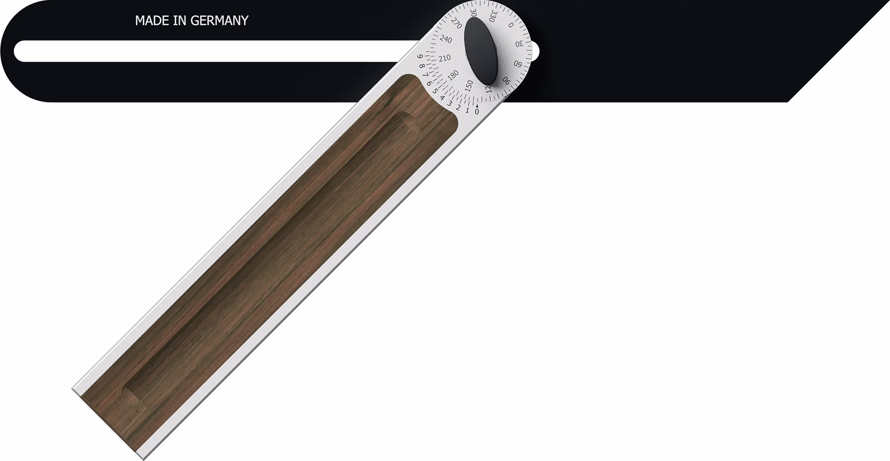 Schmiege Alu-Line 505-330 Schienen-L.330mm Alu.m.Nußbaumeinlage