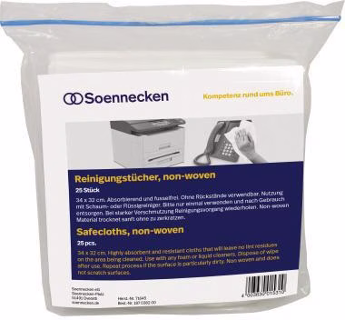 Reinigungstuch 71645 trocken 34x32cm 25 St./Pack.