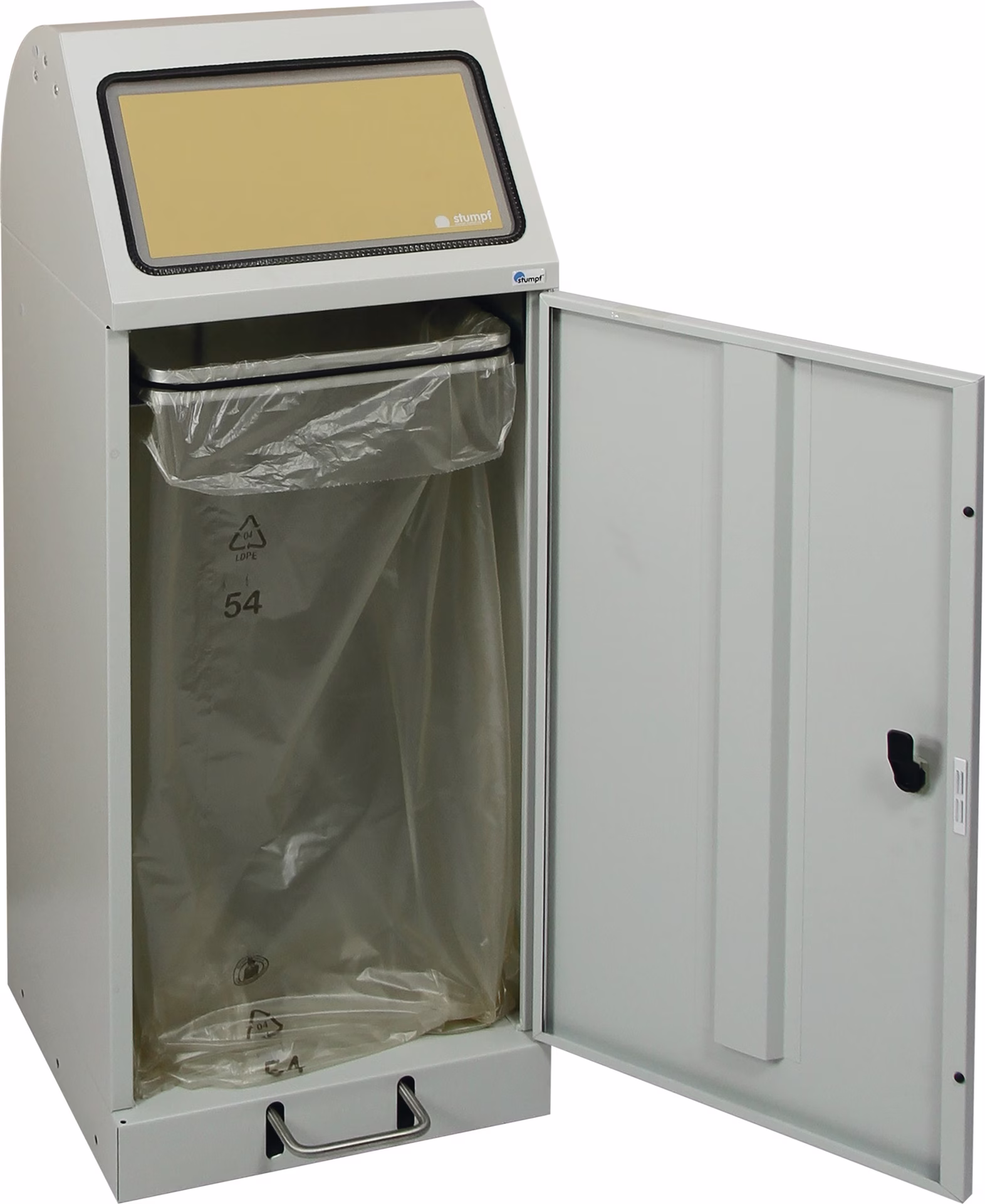Wertstoffsammler 70l H1000xB400xT380mm lichtgrau