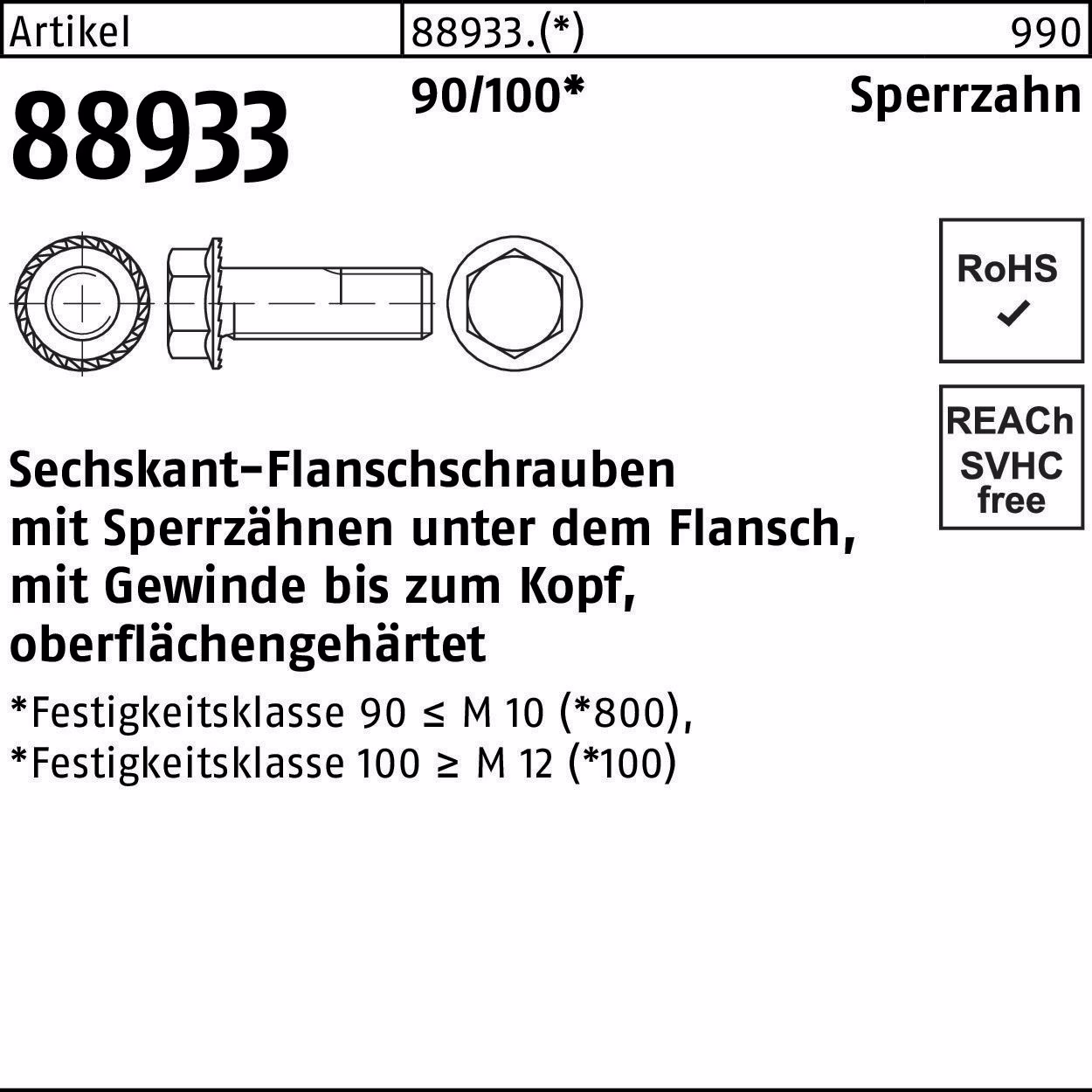 Sechskantflanschschraube R 88933 Sperrz. VG