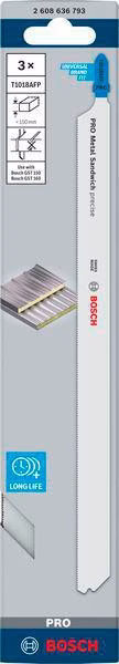 Stichsägeblatt T 1018 AFP Gesamt-L.250mm Zahnt.1,1mm BIM 3 St./Karte