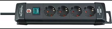 Steckdosenleiste Premium-Line 1951140100 4fach sw