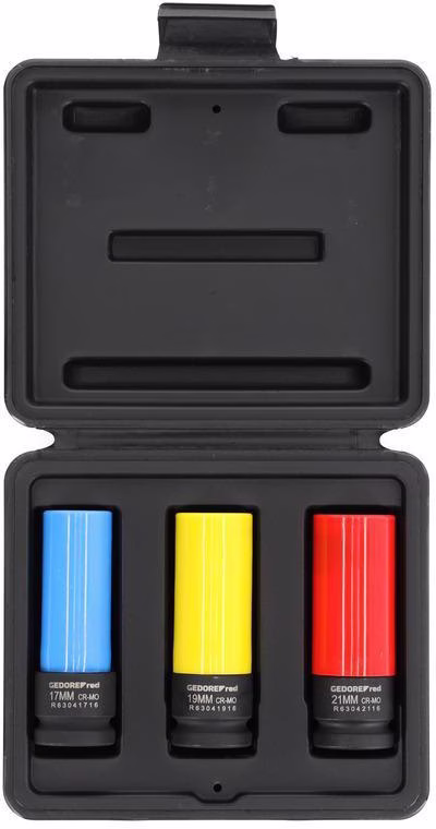 Schlagschraubersteckschlüsselsatz 3-tlg.1/2 Zoll SW 17/19/21mm 4KT