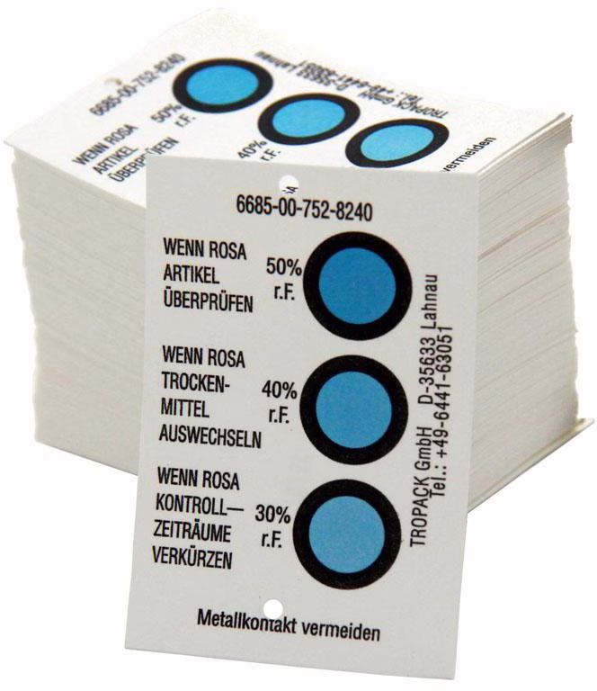 Feuchtigkeitsindikator Typ B Anzeigebereich 30-40-50% 125St./Karton