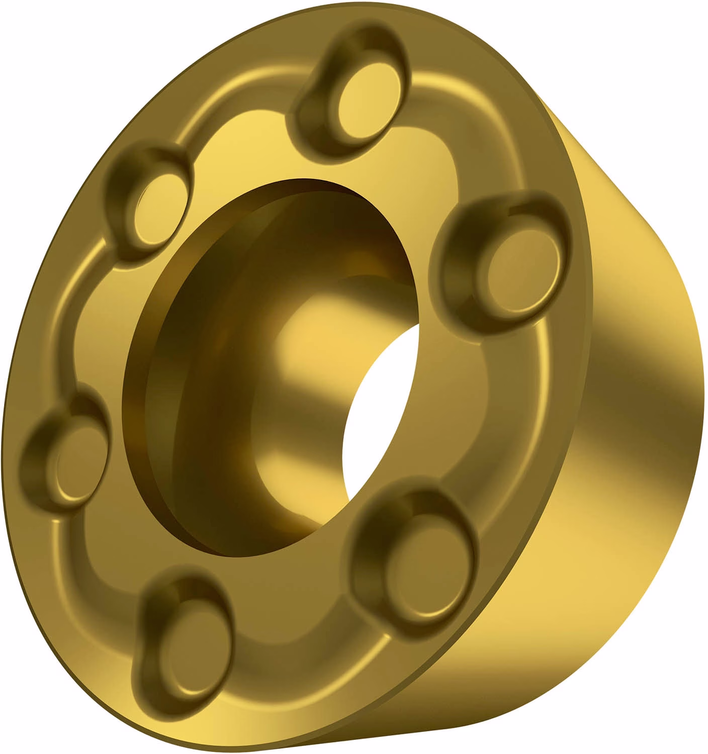 Fräswendeschneidplatte ISO RPEX 1204MOSN-12:M8340 D.4,4mm PVD beschichtet Gold