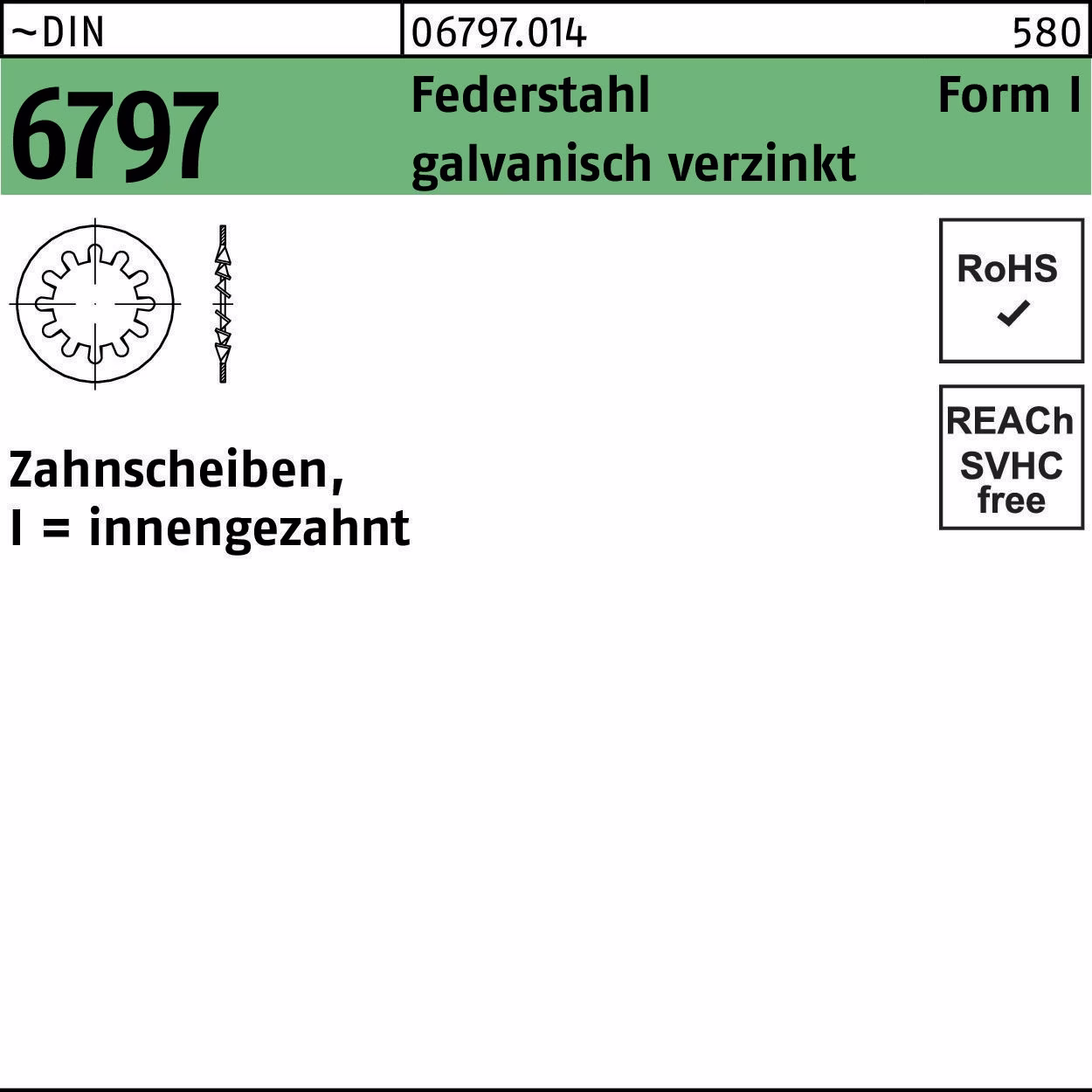 Zahnscheibe DIN 6797