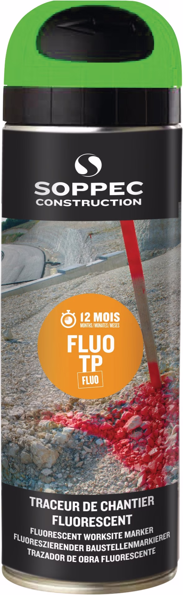 Baustellenmarkierspray FLUO TP neongrün 500ml Spraydose