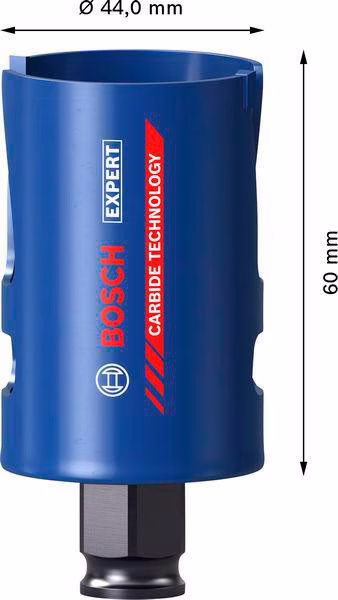 Lochsäge EXPERT Construction Material D.44mm Schnitt-T.60mm Power Change Plus