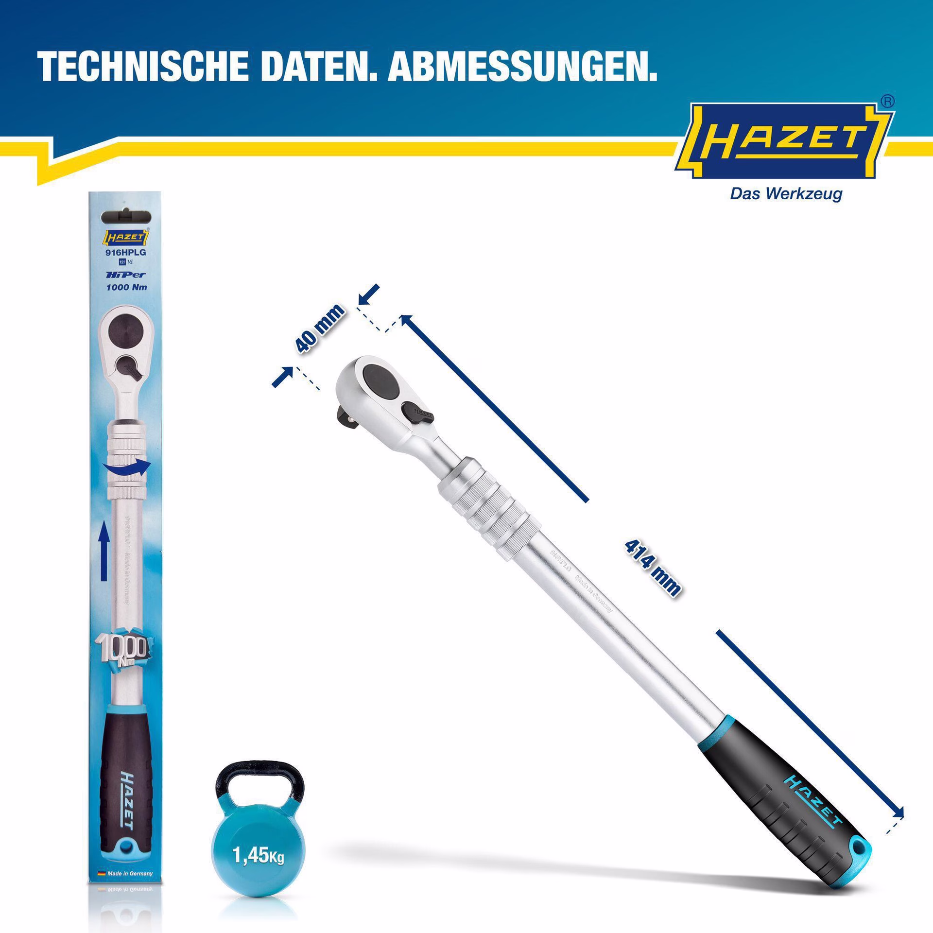 Teleskopknarre 916HPLG 1/2 Zoll 90 Z.Umschalth