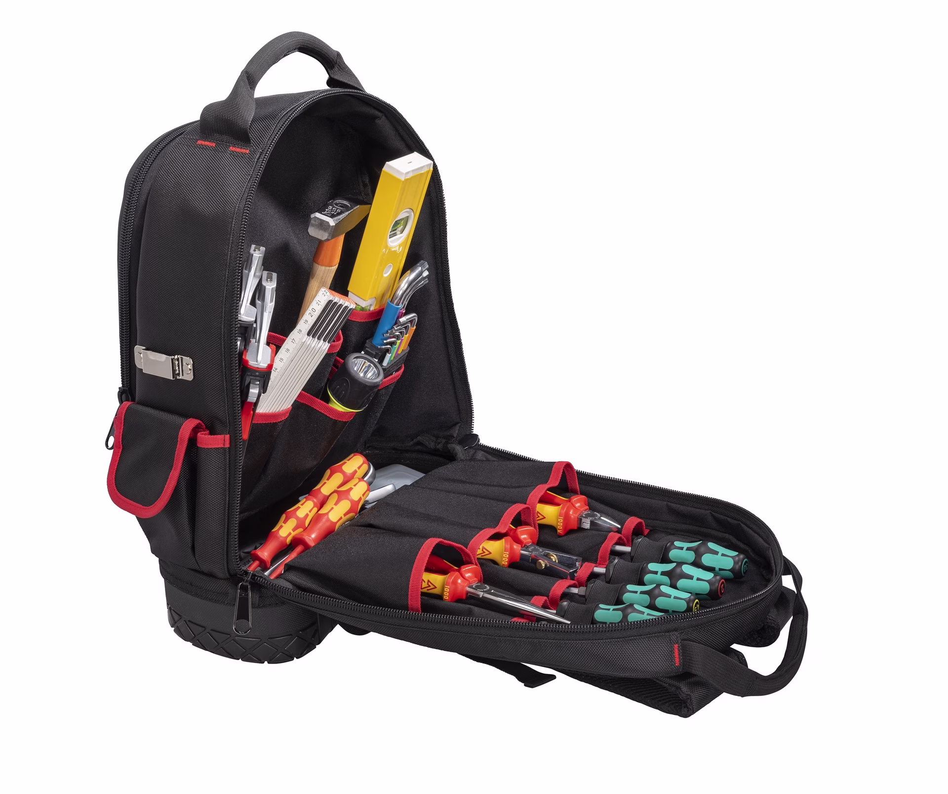 Werkzeugrucksack B360xT170xH440mm Nyl.schwarz/rot