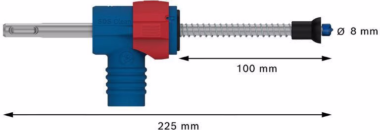 Hammerbohrer-Set EXPERT SDS Clean plus-8X D.8mm Gesamt-L.225mm Arbeits-L.100mm