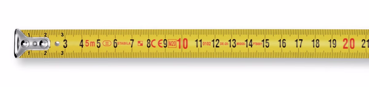 Taschenrollbandmaß BM 100 L.3m B.16mm mm/mm EG II ABS/TPE Metall-Clip
