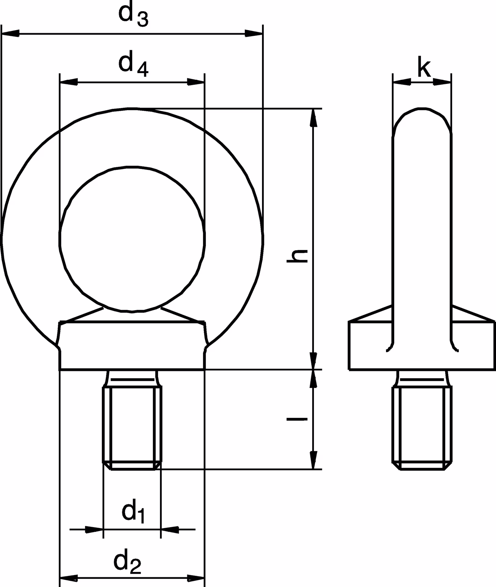 Ringschraube DIN 580 Gew.M6 STA C15 ZN