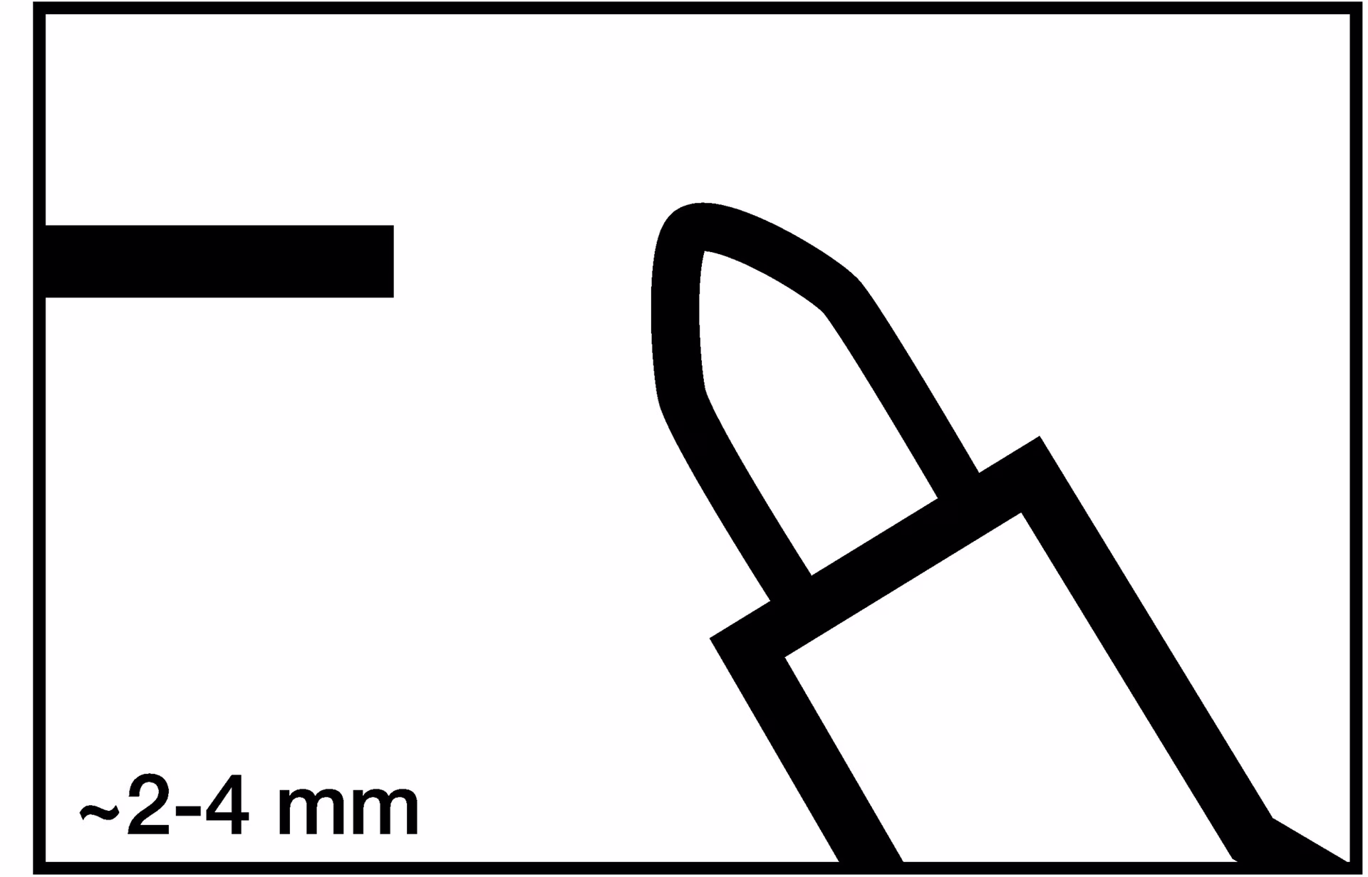 Lackmarker 750 schwarz Strich-B.2-4mm Rundspitze