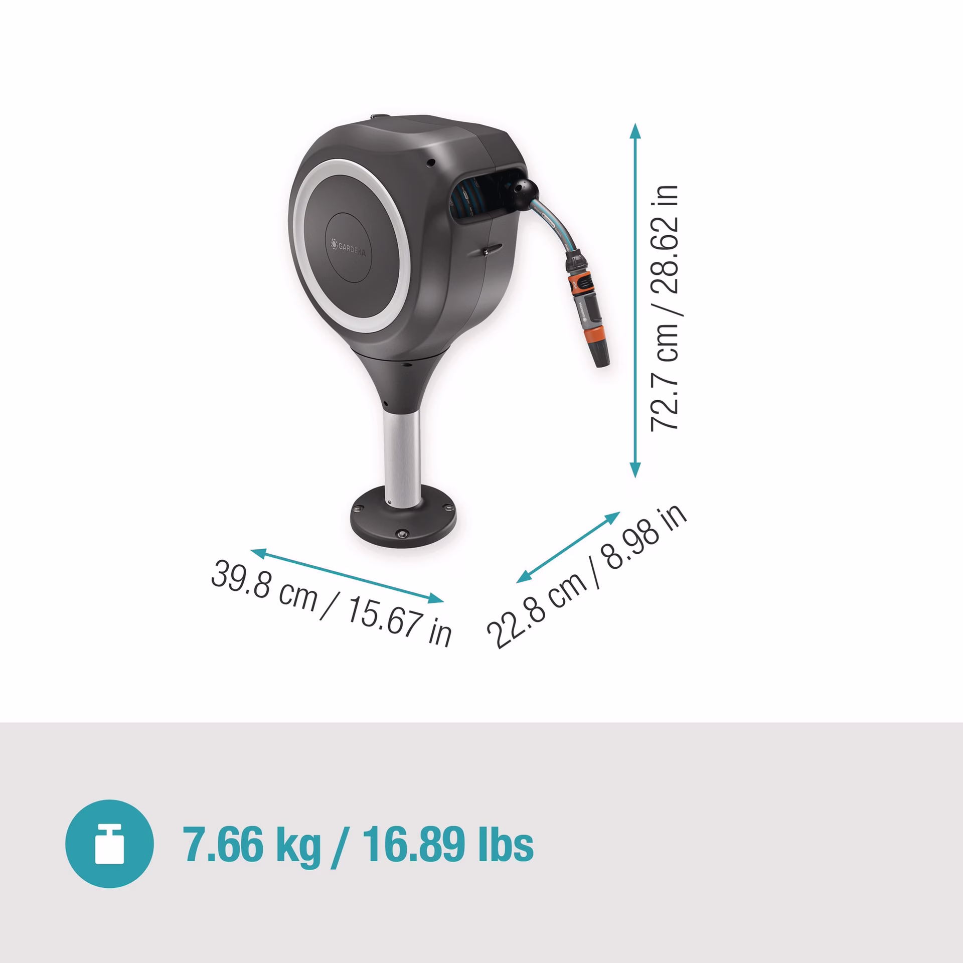 Terrassen-Schlauchbox RollUp S B.398mm