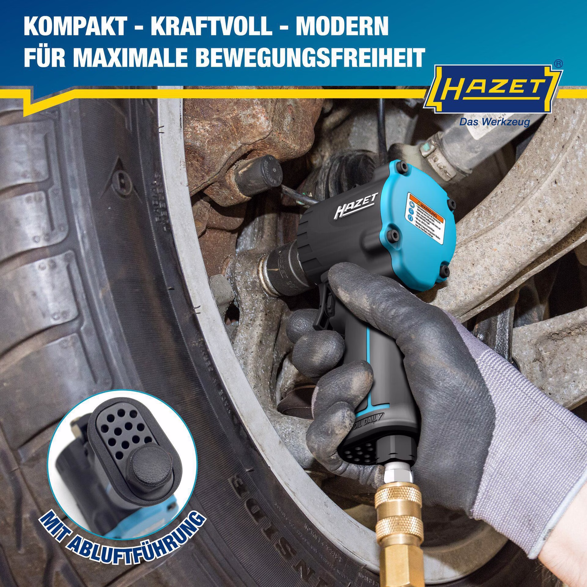 Druckluftschlagschrauber 9012M-1 12,5mm (1/2Zoll) A4-kt.678 Nm