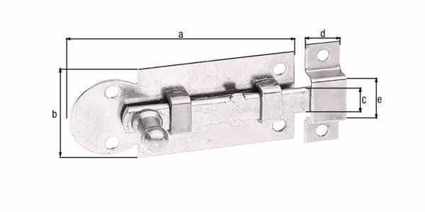 Fensterriegel L.61mm B.26mm Form ger.STA galv.verz.d.pass.Ausschub 13,5mm