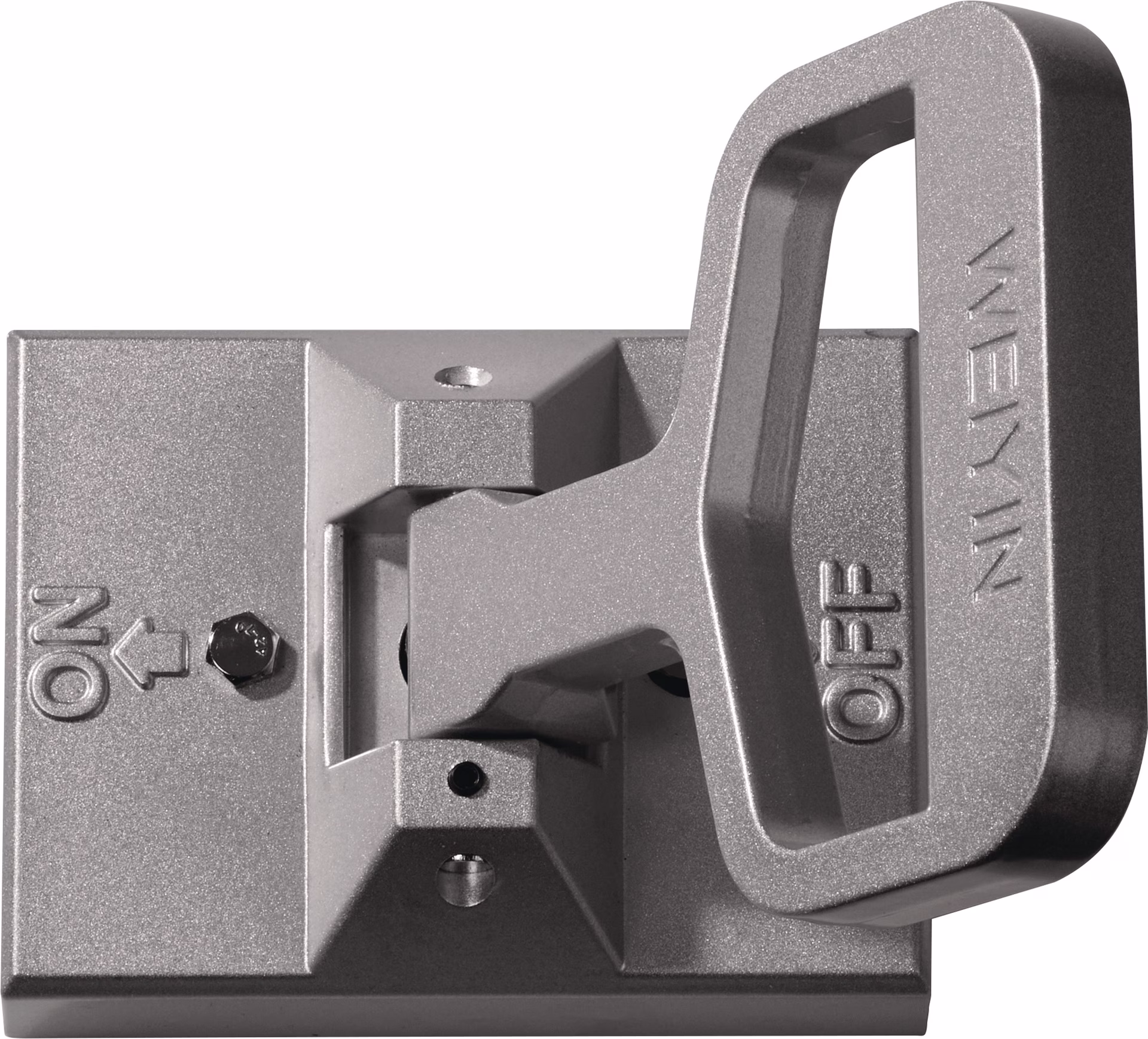 Plattenmagnet L140xB140xH28mm m.Handgriff u.Abdruckbolzen Gesamt-H.180mm 1 kN