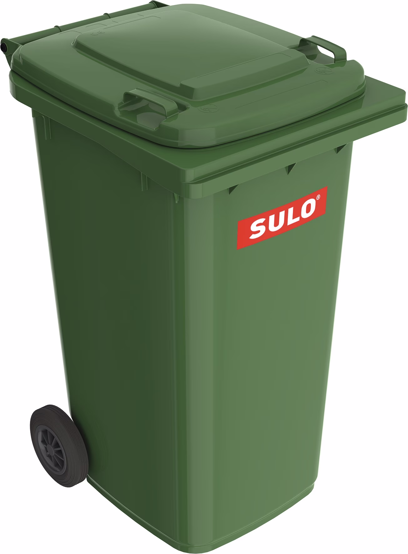 Müllgroßbehälter 240l HDPE grün fahrbar,n.EN 840