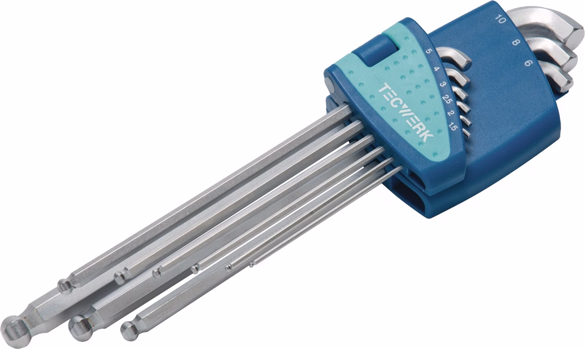 Winkelschraubendrehersatz 9-tlg.Ku.-Halter SW 1,5-10mm kurzer Schenkel