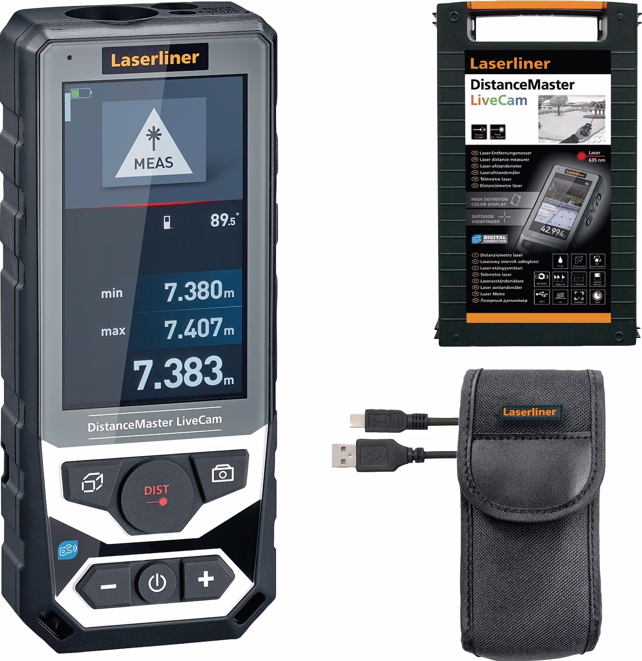 Laserentfernungsmesser DistanceMaster LiveCam 150m ± 1,5mm IP65
