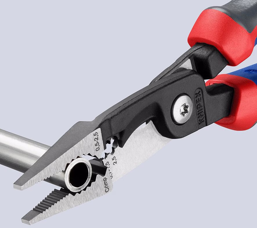 Elektroinstallationszange L.200mm pol.Comfort-Griff o.Öffnungsf