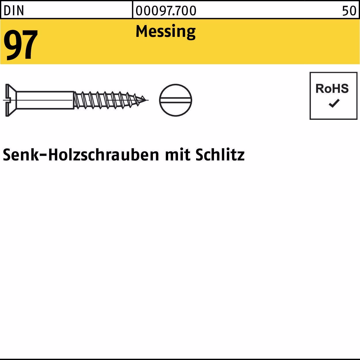 Holzschraube DIN 97 SEKO Schlitz