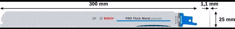 Säbelsägeblatt PRO Thick Metal precise S1237HBF L.300mm B.25 mm 5 St./Karte