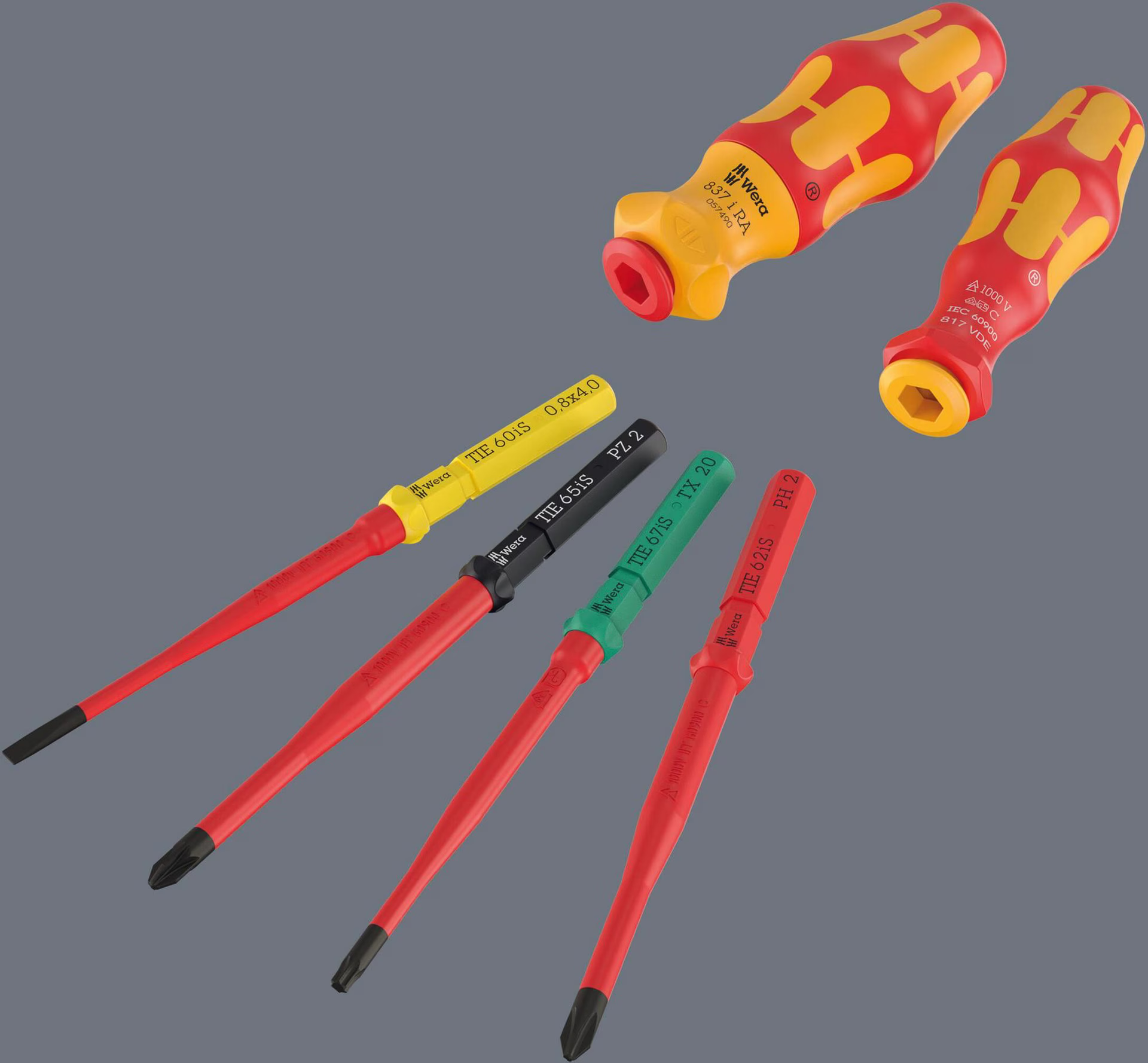Schraubendrehersatz VDE 17 ext.slim 2 Tool Finder 17-tlg.m.Ratschenfunktion VDE