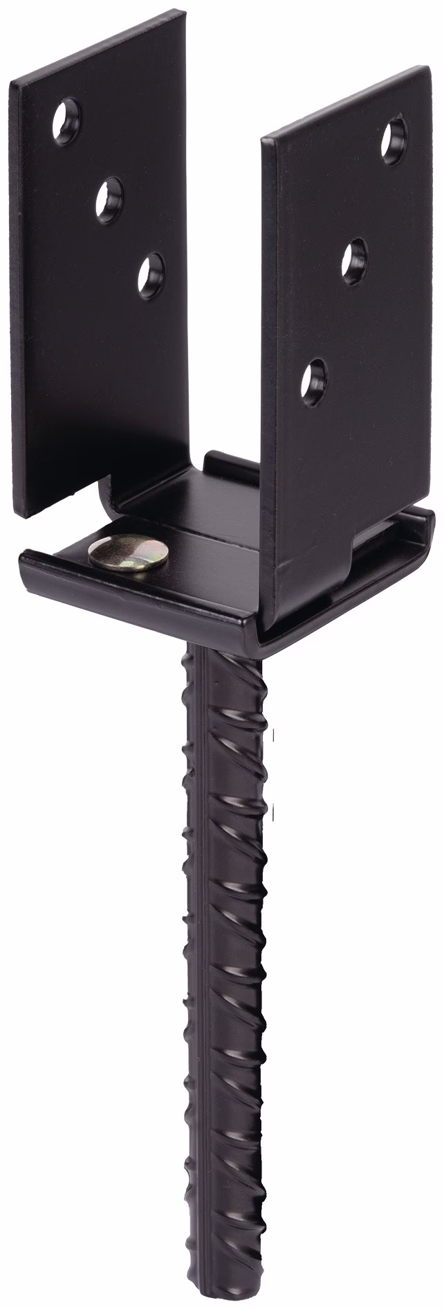U-Pfostenträger 71x110x200x70xmm verzinkt,schwarz ku.-besch.z.Bet