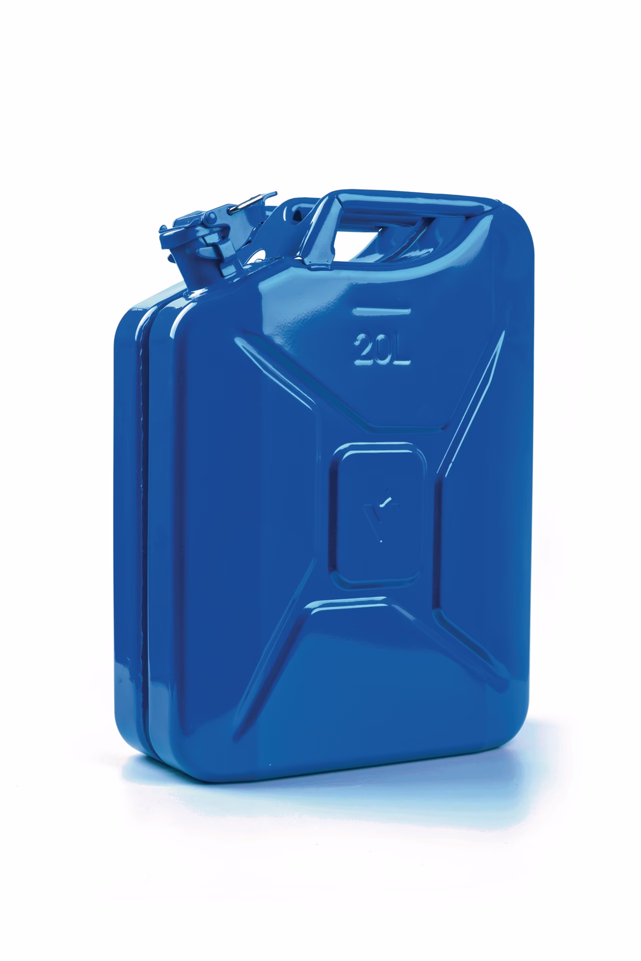 Kraftstoffkanister 20l Signalblau RAL 5005 Stahlbl.0,9mm L345xB165xH470mm