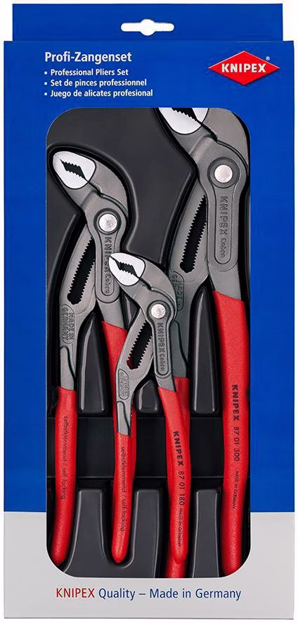 Zangensatz Cobra®-Paket Inh.3tlg.grau atram.Kunststofftiefziehteil