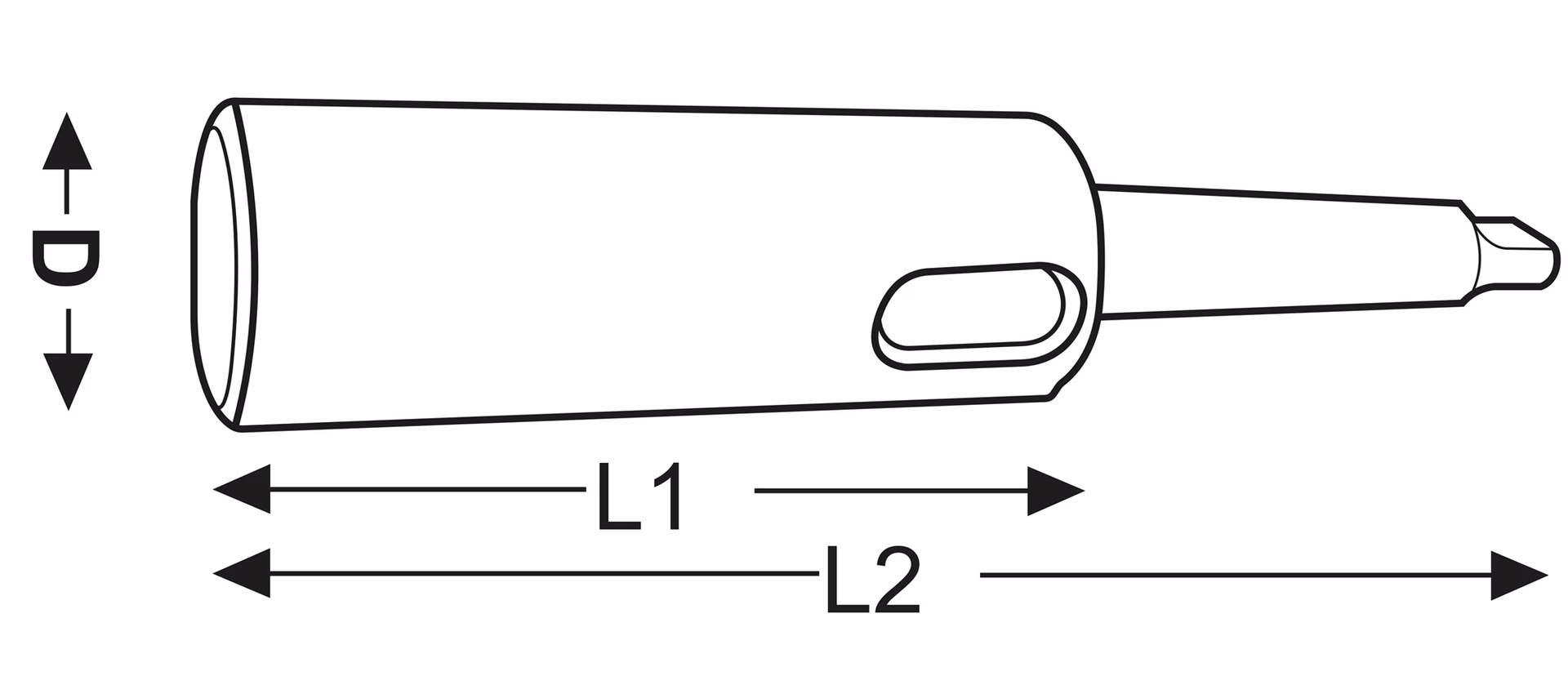 Verlängerungshülse DIN 2187 MK2xMK1 geh.u.geschl