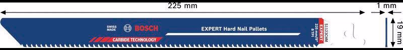 Säbelsägeblatt Hard Nail Pallets L.225mm B.19mm TPI 8 3mm 1 St./Karte