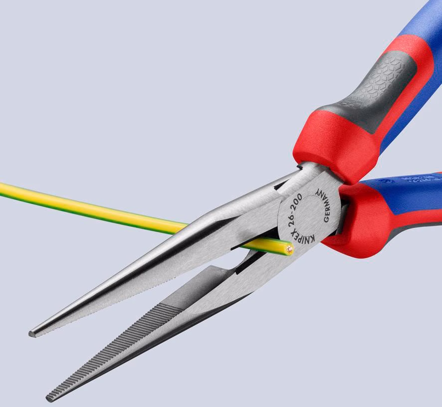 Flachrundzange L.200mm pol.ger.Comfort-Griff