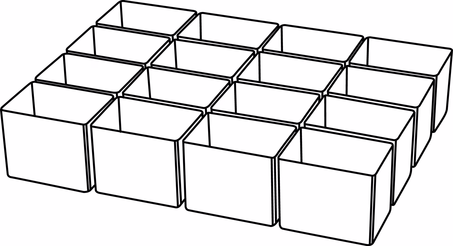 Einteilungset A 9-1 B39xT55xH47mm 16-tlg.