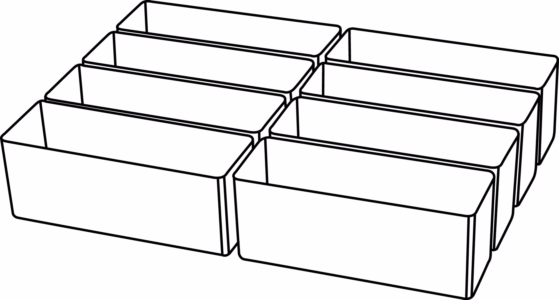 Einteilungset A 9-2 B39xT109xH47mm 8-tlg.