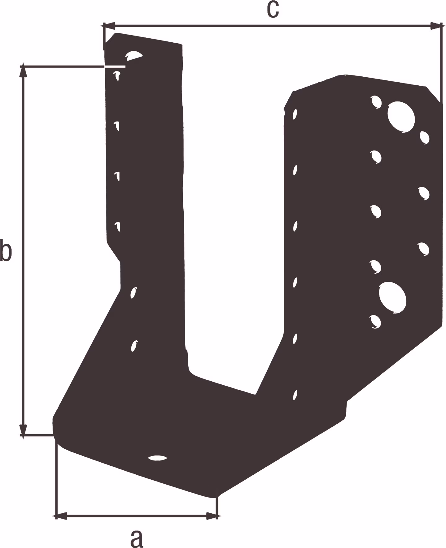 Balkenschuh Typ A 64/128 2mm ETA-08/0171 STA verzinkt,schwarz kunststoffbesch.
