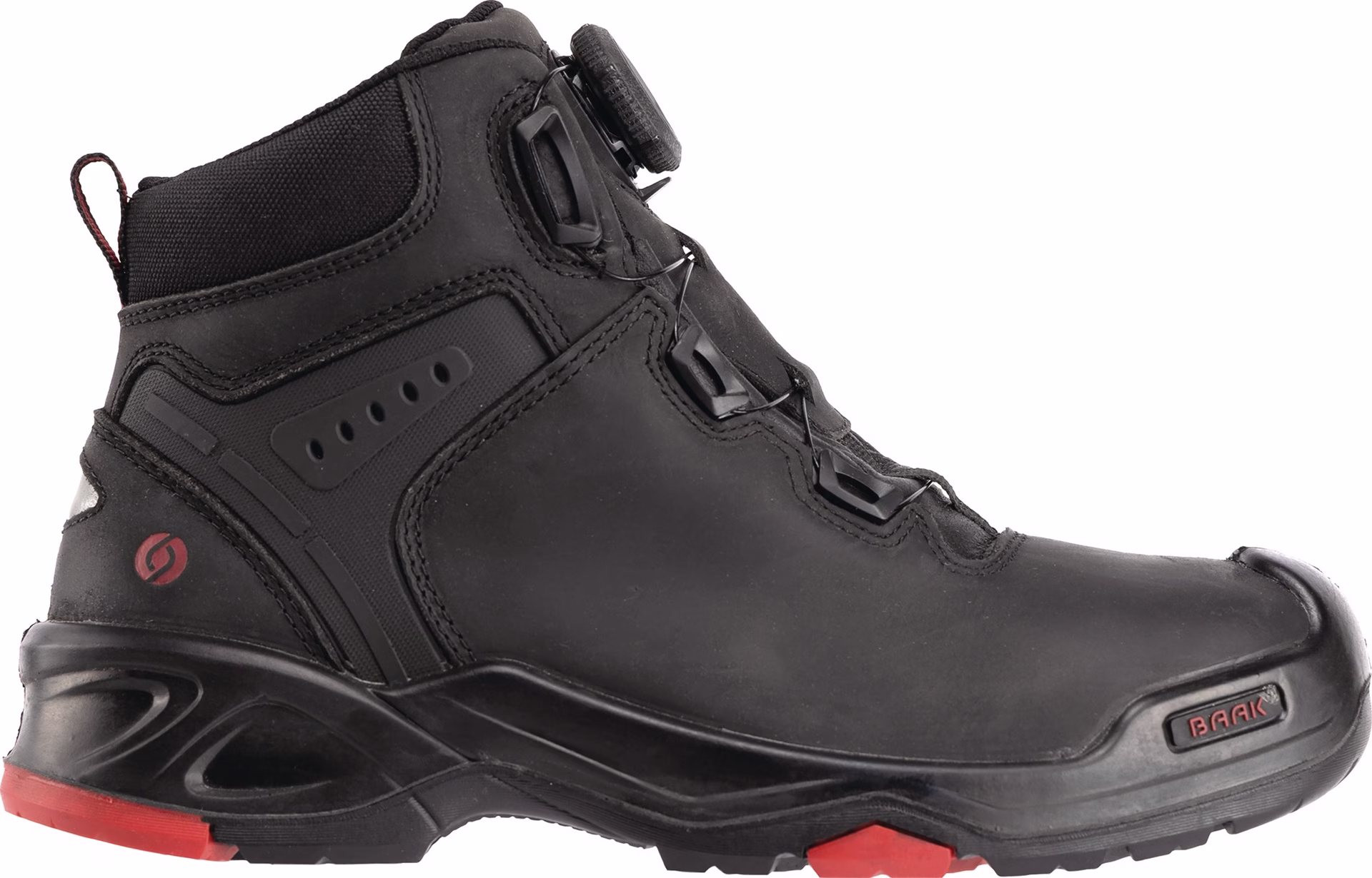 Sicherheitsstiefel Braxton Gr.45 W.11 schwarz/rot S3 HI HRO SRC Leder