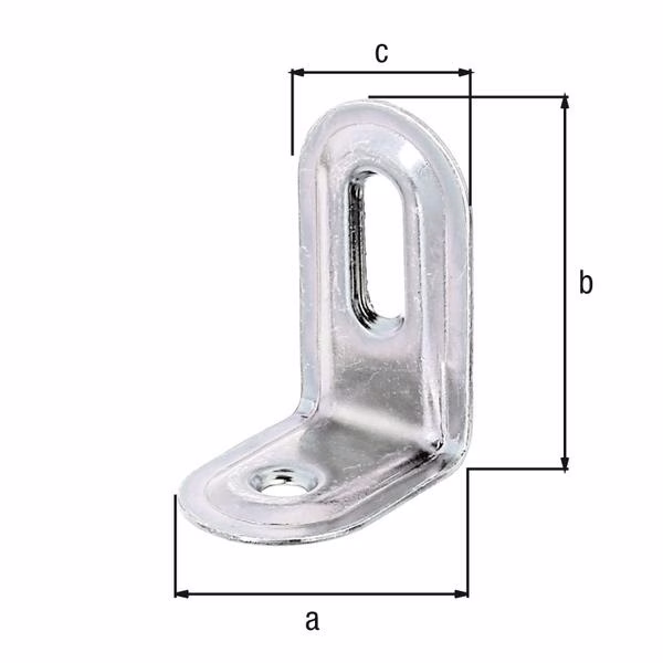 Verstellwinkel L.28x40mm B.22mm S.1mm STA roh galv.verz.Dickschichtschutz GAH