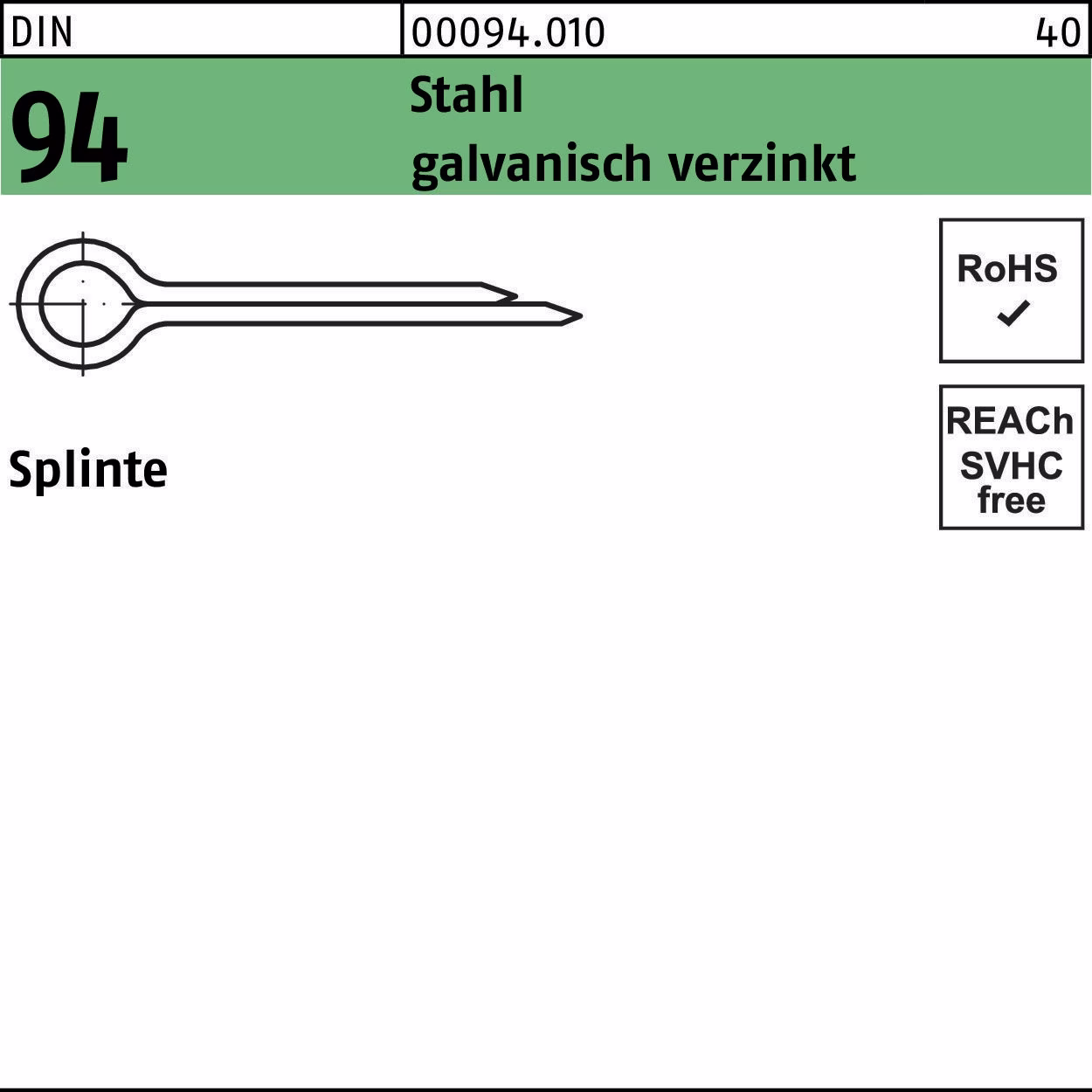 Splinte DIN 94/ISO 1234