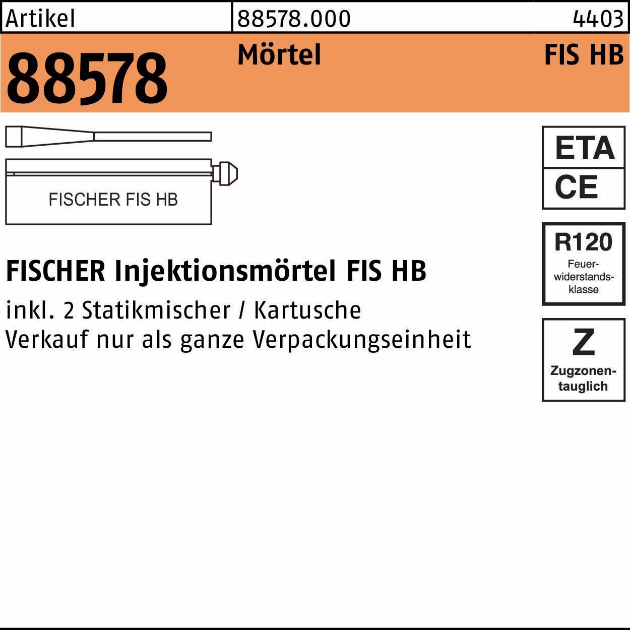 Injektionsmörtel R 88578 FIS HB 150 C Kunstharz 6 Stück