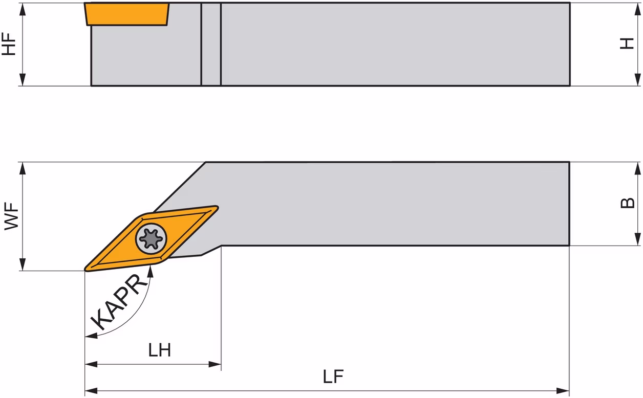 Drehwerkzeughalter ISO SVXBL 1212 F 11 Funkt.-Länge 80mm Linkslauf