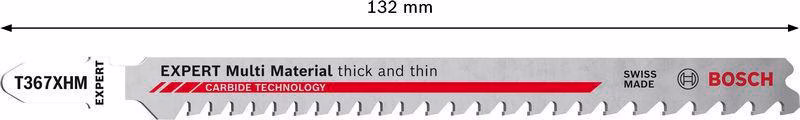 Stichsägeblatt Expert Multi Material T 367 XHM Gesamt-L.132mm 3 St./Karte