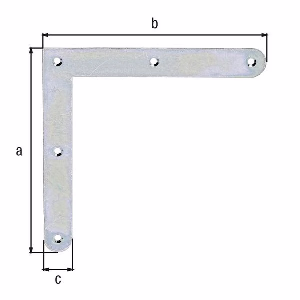 Eckwinkel L.150x150mm B.20mm S.2mm STA galv.verz.d.pass