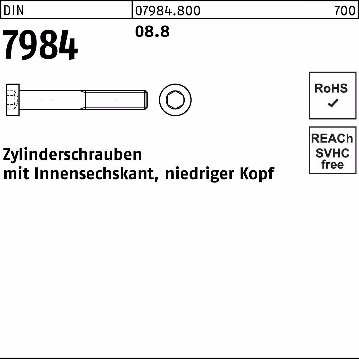 Zylinderschraube DIN 7984