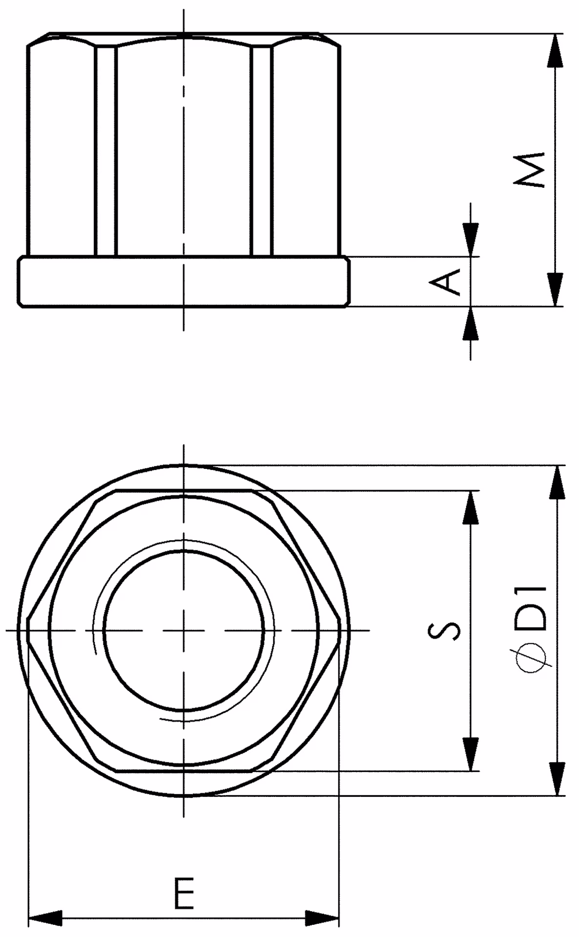 Sechskantmutter DIN 6331 M8 SW 13mm geschm.Festigkeit 10